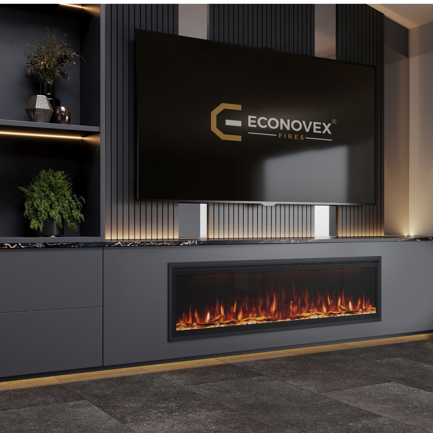 Econovex EB1560 60 Inch Built In Electric Fire