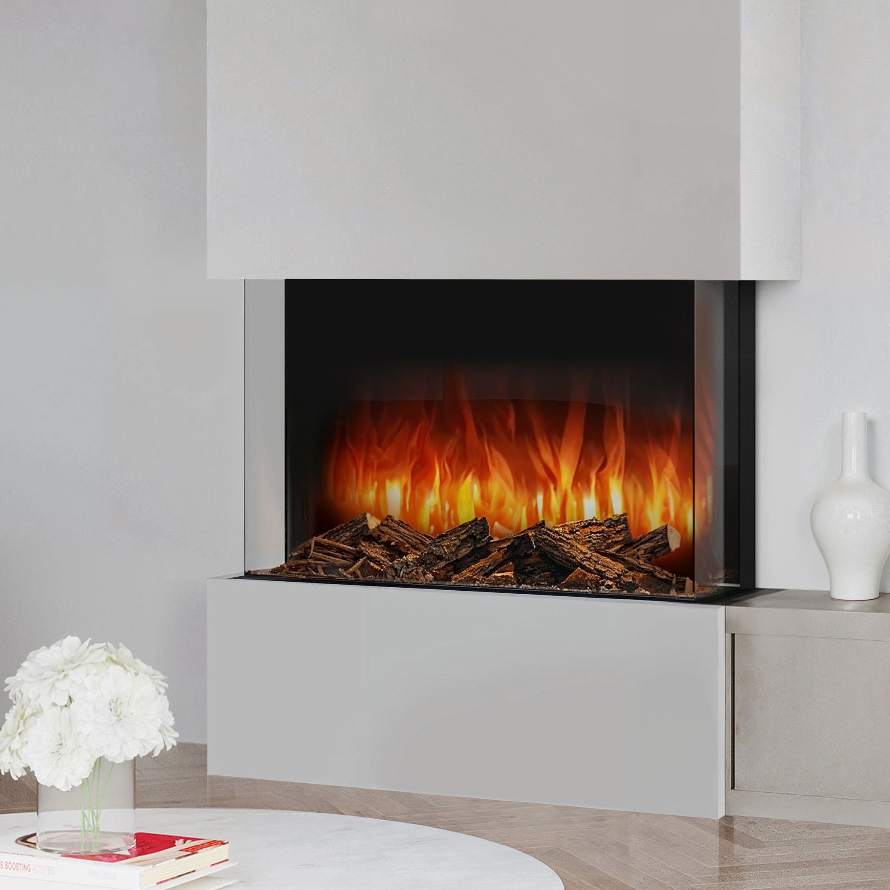 Econovex E762 30 Inch 3 Sided Panoramic Electric Fire